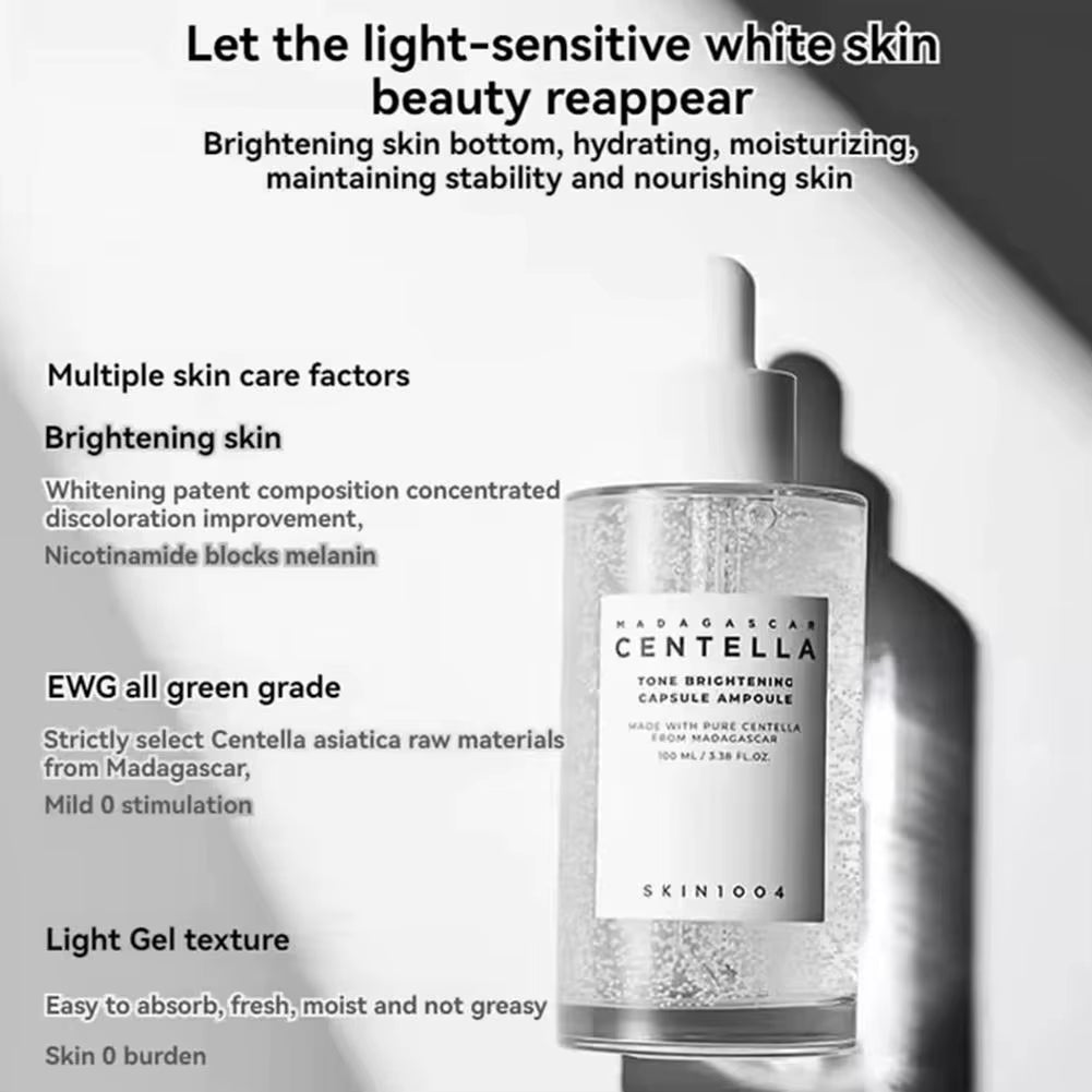 100Ml Centella Asiatica Extract Moisturising, Calming & Brightening Facial Essence Capsule Ampoule Daily Skin Care Solution