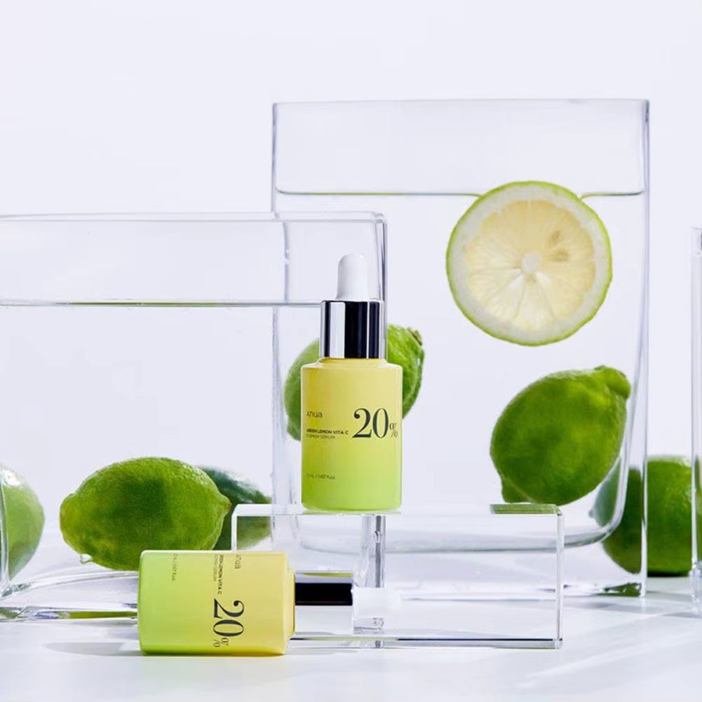 20Ml Green Lemon Vitamin C Serum Improve Dullness Lighten Skin Tone Skin Care Essence
