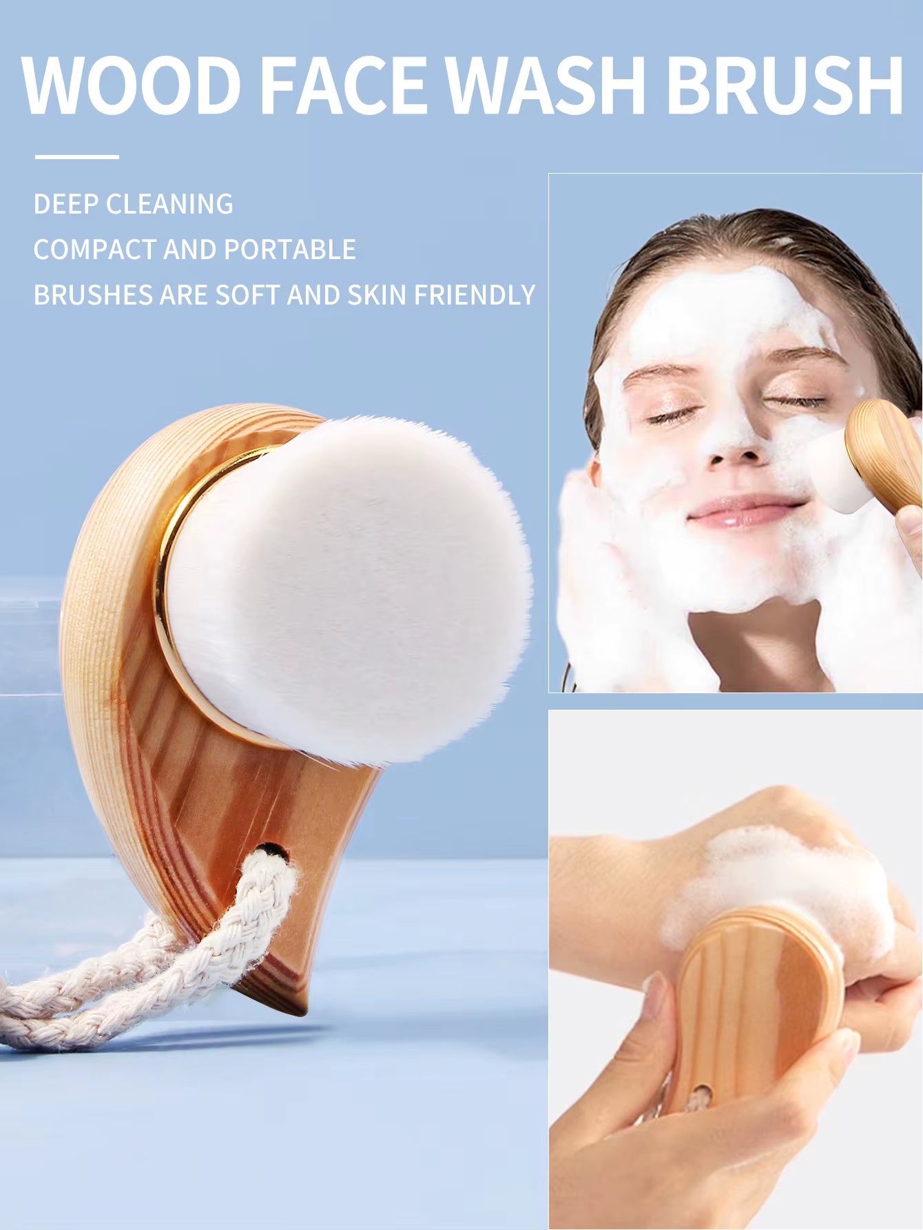 1PC Silicone Facial Cleansing Brush,Handheld Manual Facial Cleansing Brush,Facial Cleansing Brush,Makeup Removal Auxiliary Brush