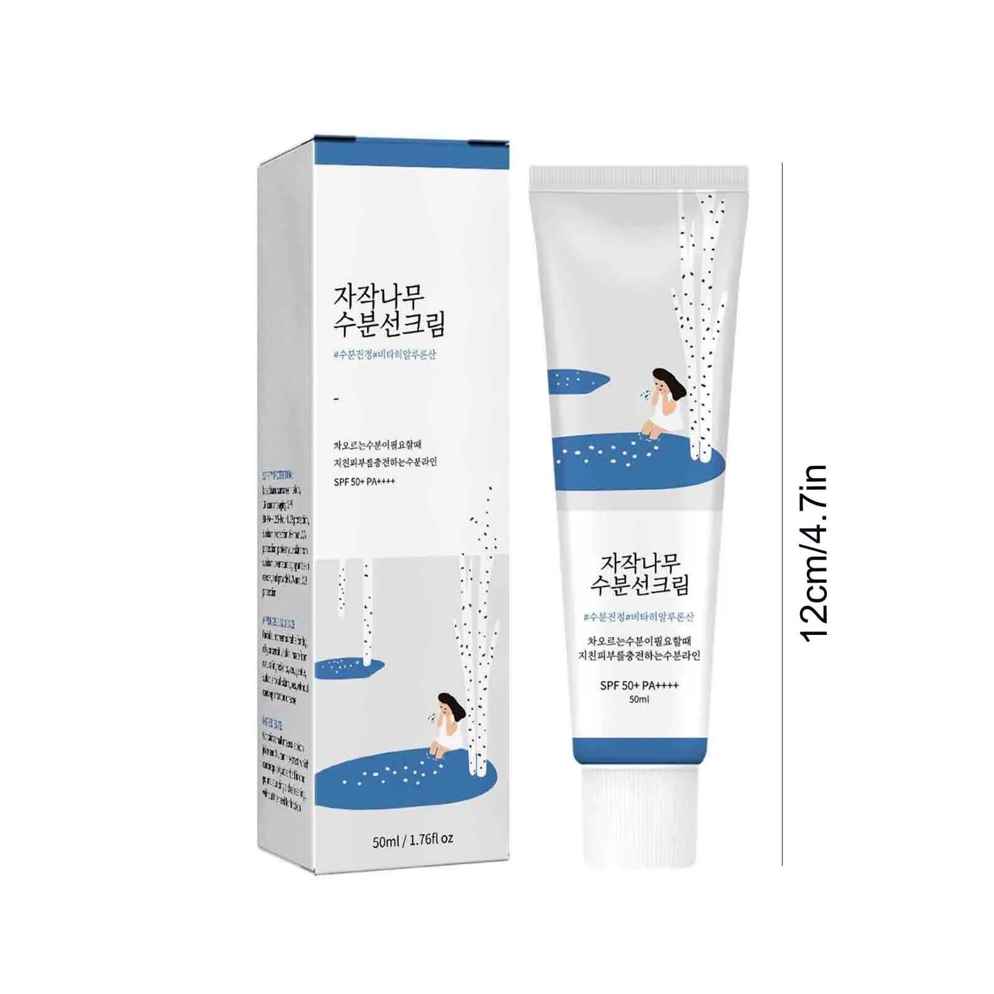 Korean Sunscreen for Face PF50+ PA++++ Sun Cream Birch Juice Moisturizing Skin Care Strong UV Protection Korean Sunscreen