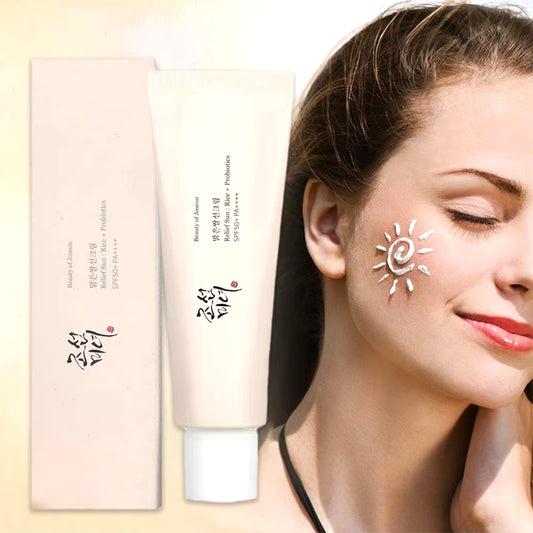 Korean Rice Probiotics Sunscreen Relief Sun Spf 50+ High Sun Protection Hydrating Moisturizing Skin Sun Lotion Oil Control
