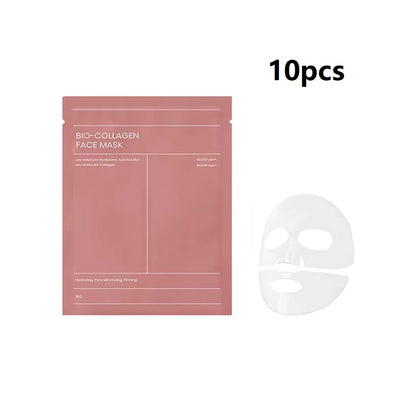5/10Pcs Bio Collagen Face Mask Shrink Pores Deep Hydrating Overnight Mask Moisturizing Refreshing Face Skin Care Products