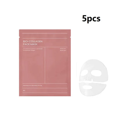 5/10Pcs Bio Collagen Face Mask Shrink Pores Deep Hydrating Overnight Mask Moisturizing Refreshing Face Skin Care Products
