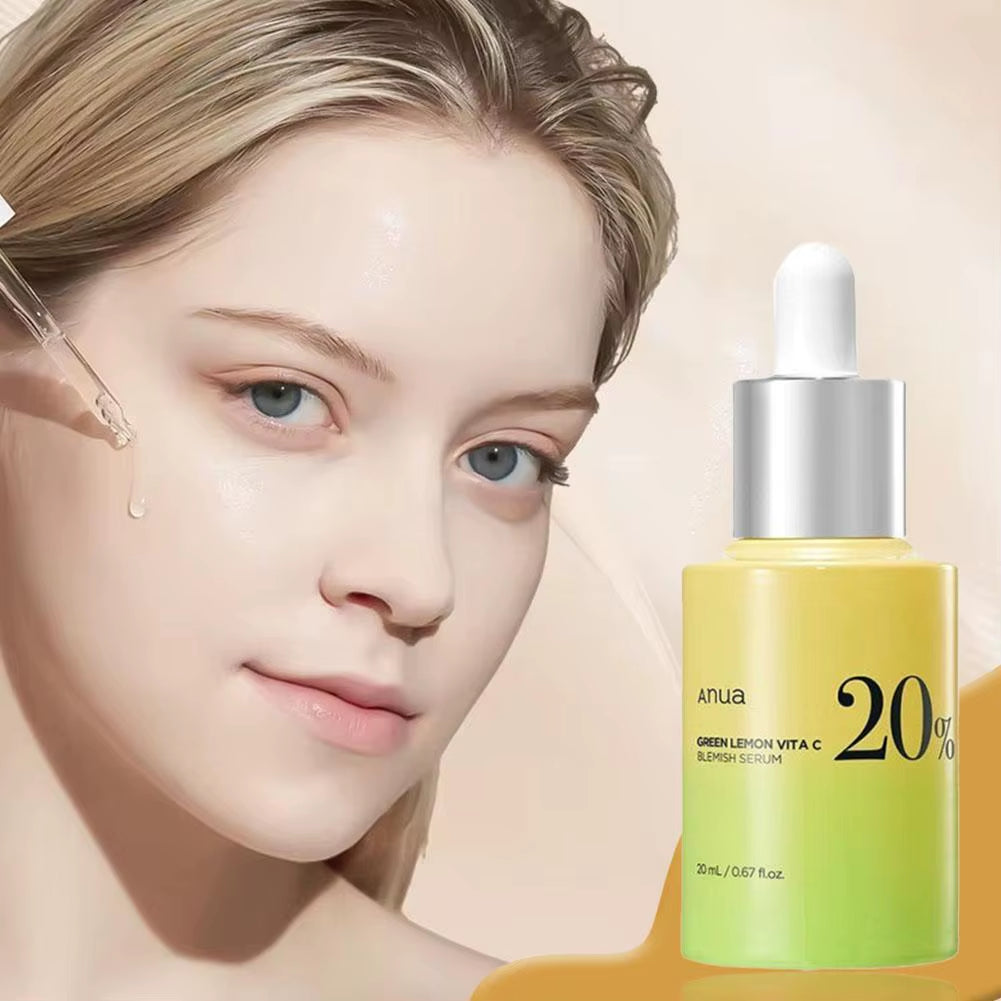 20Ml Green Lemon Vitamin C Serum Improve Dullness Lighten Skin Tone Skin Care Essence