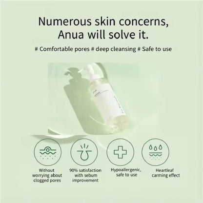 Korean Anua Heartleaf Pore Control Cleansing Oil Moisturizer Skin Care Facial Acne Blackhead Removal Oil 200Ml Skincare Products