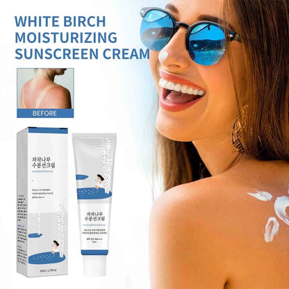 Korean Sunscreen for Face PF50+ PA++++ Sun Cream Birch Juice Moisturizing Skin Care Strong UV Protection Korean Sunscreen