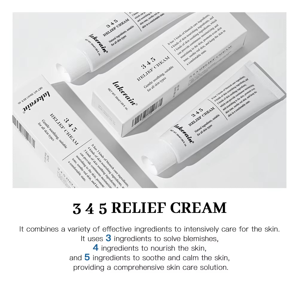 345 Relief Cream Moisturizing Blemishes Nourish the Skin and Provide Soothing Care Resulting in a Well-Rounded Skincare Solution