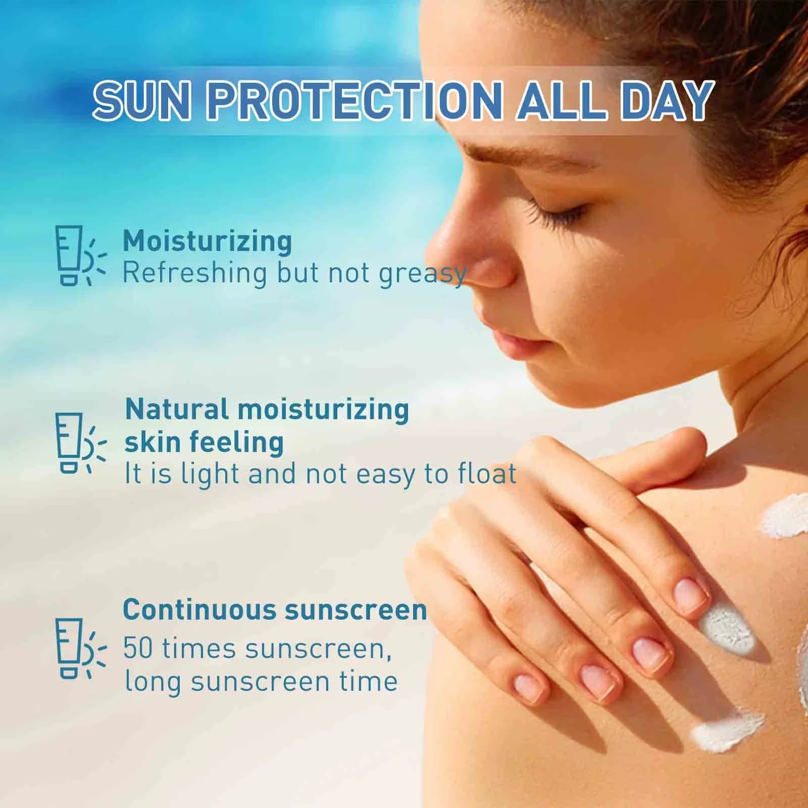 Korean Sunscreen for Face PF50+ PA++++ Sun Cream Birch Juice Moisturizing Skin Care Strong UV Protection Korean Sunscreen